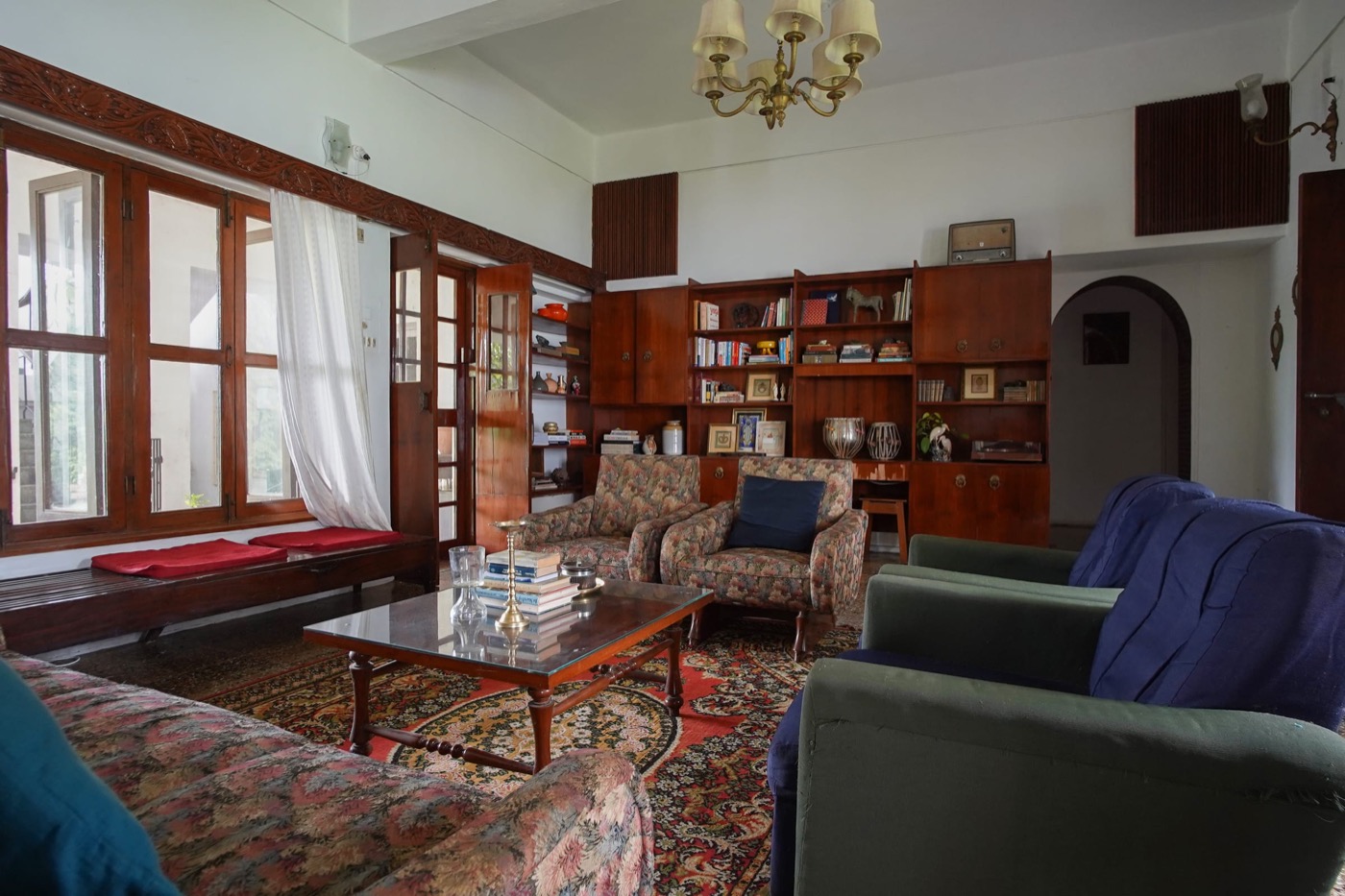 Heritage library and living room at Big the Bungalow