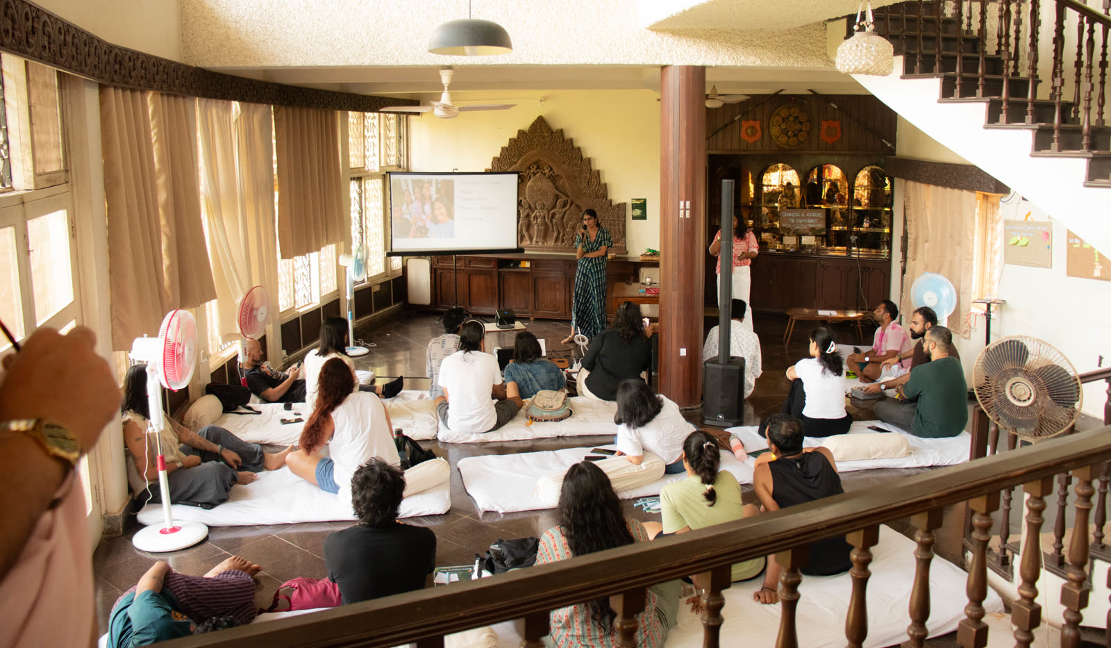 Workshop session inside the Jungli hall