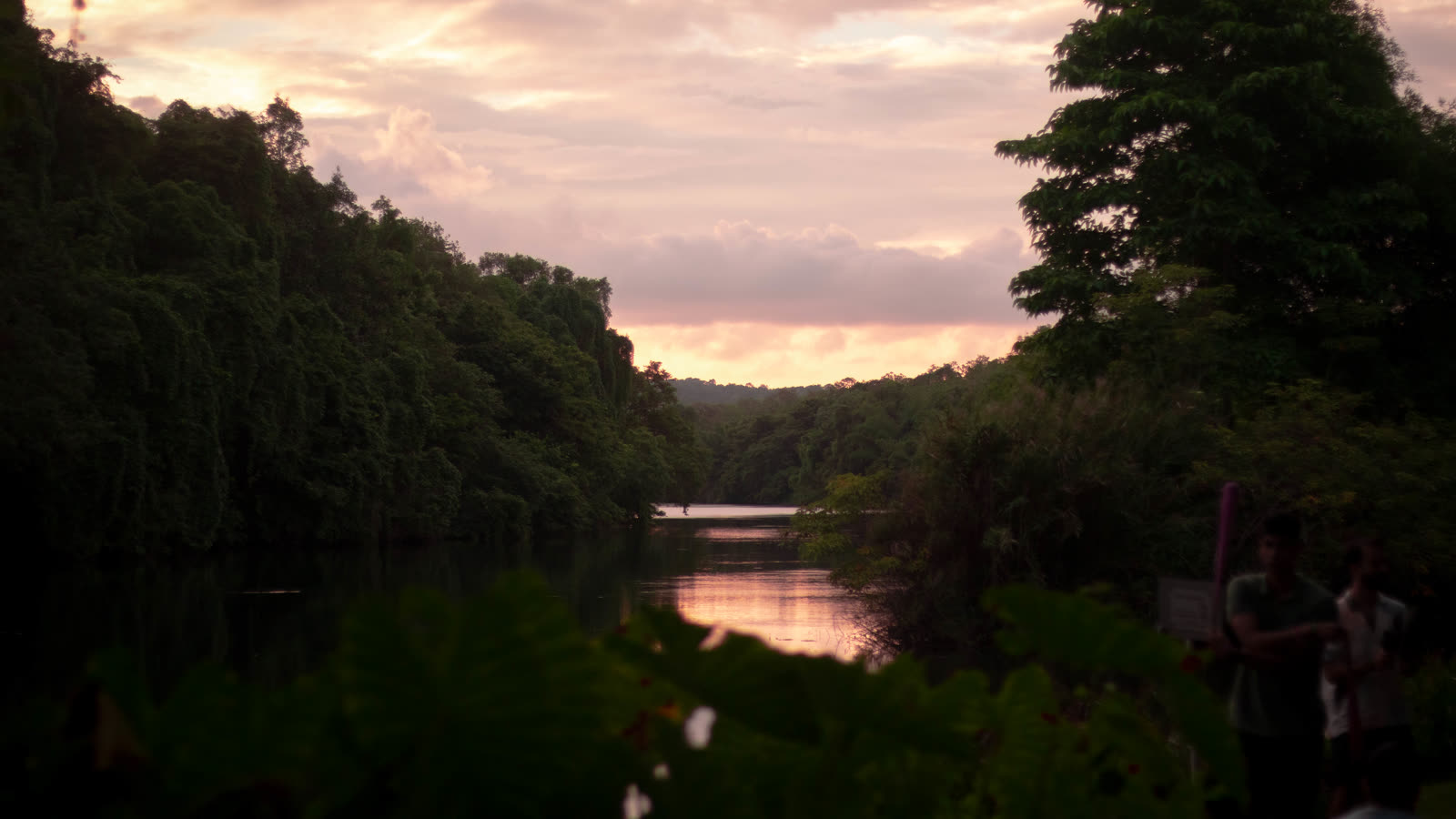 Sunset over the river at Jungli