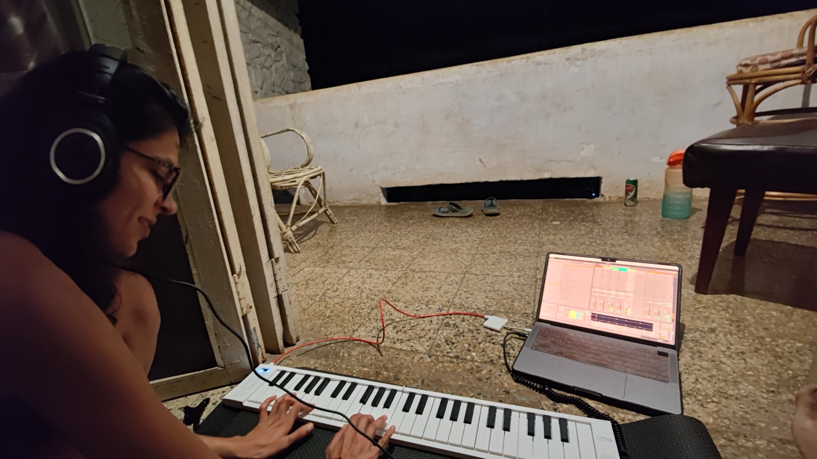 A home studio built for one, in a room built for the jungle