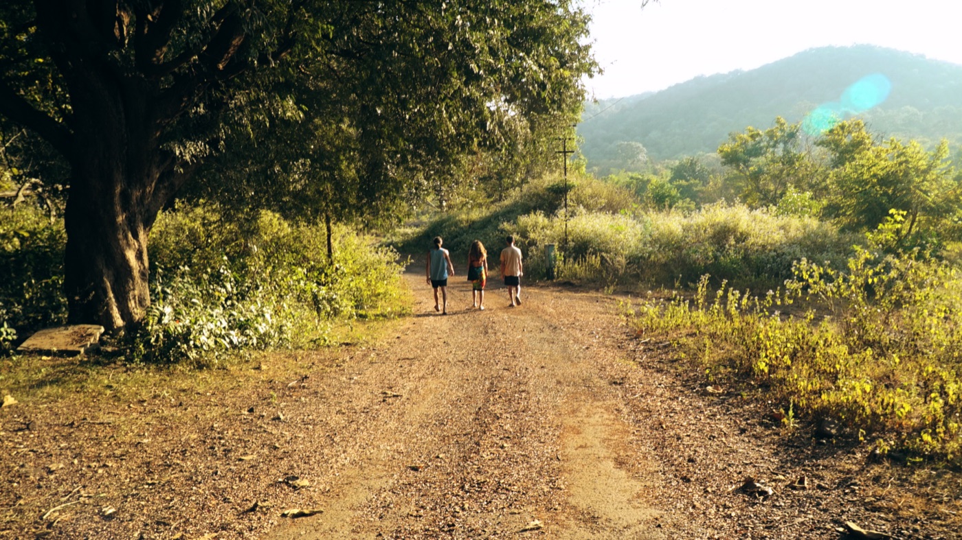 Walk to the riverbank