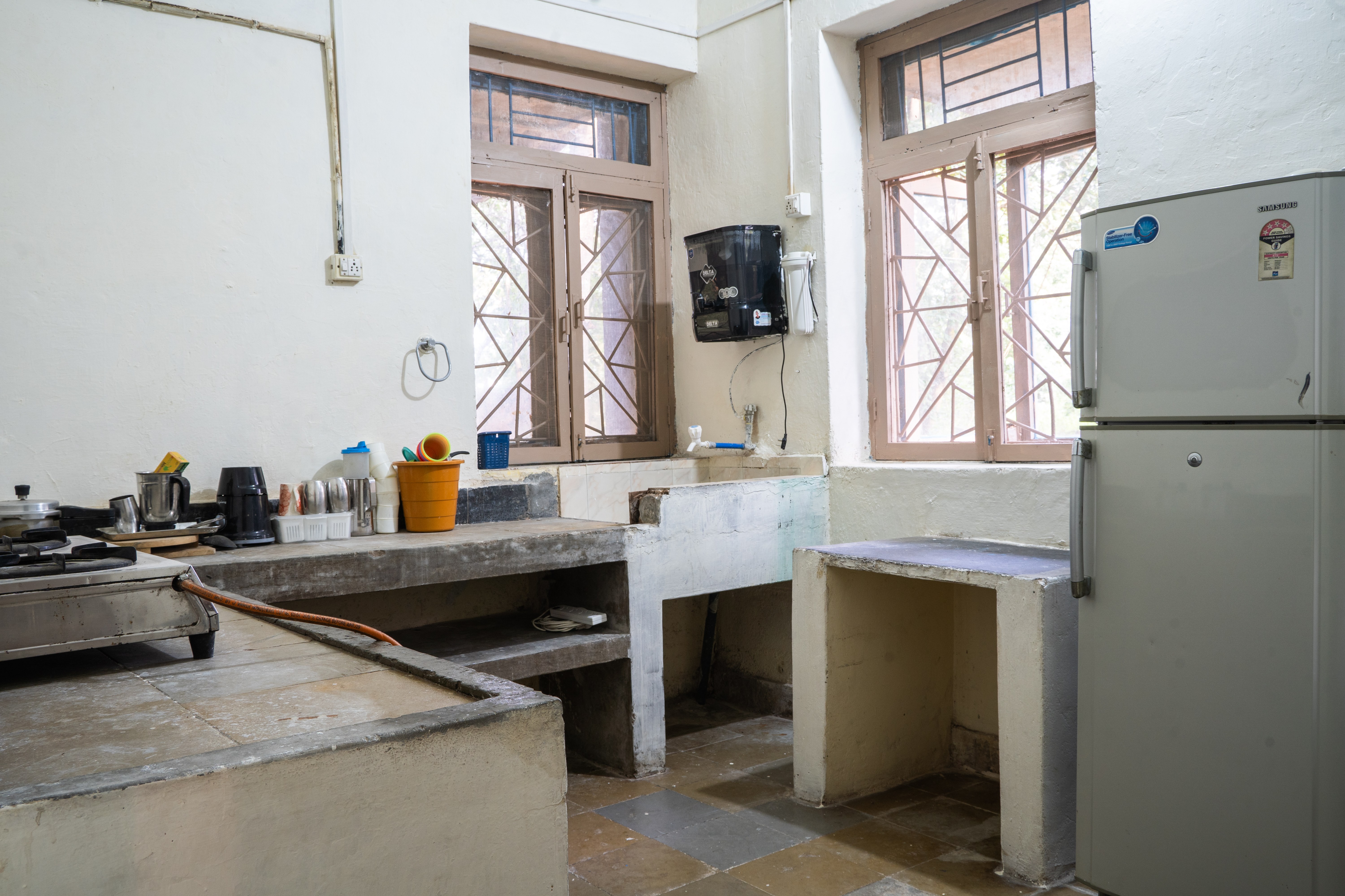 Furnished kitchen inside a Jungli villa